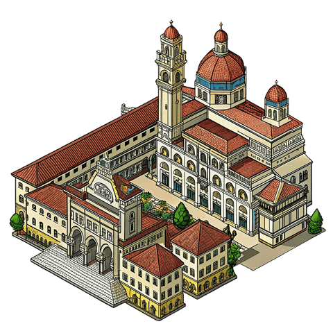Illustration of a landmark in Arezzo