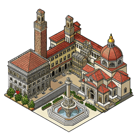 Illustration of a landmark in Bologna