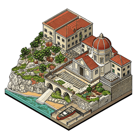Illustration of a landmark in Gallura Nord-Est Sardegna