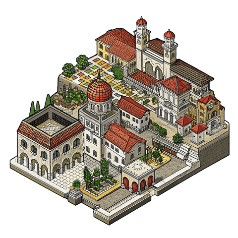 Illustration of a landmark in Gorizia
