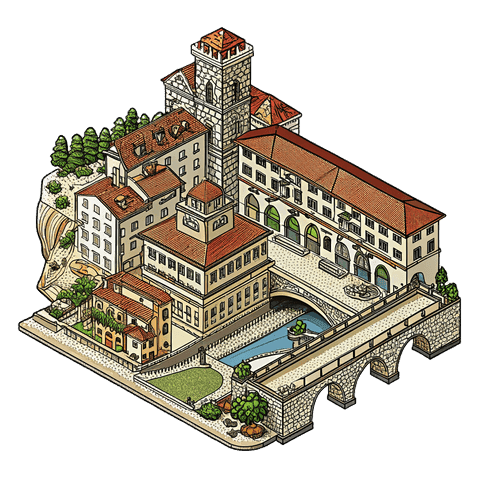 Illustration of a landmark in Imperia