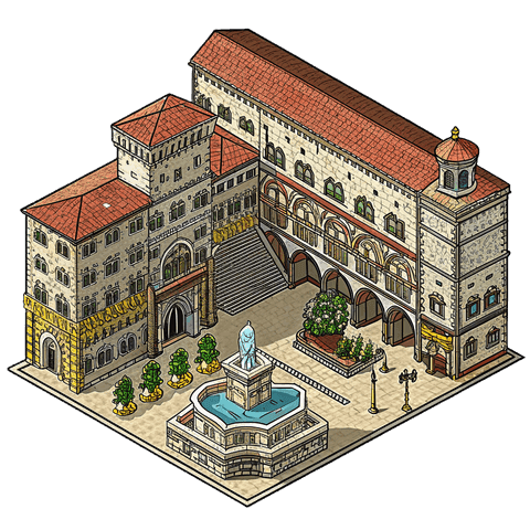 Illustration of a landmark in Perugia