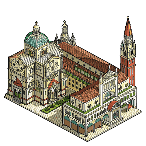 Illustration of a landmark in Pordenone