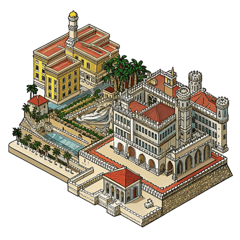 Illustration of a landmark in Trieste