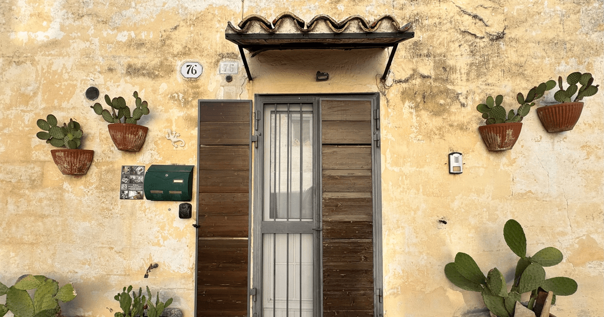 Photo of small Italian town center