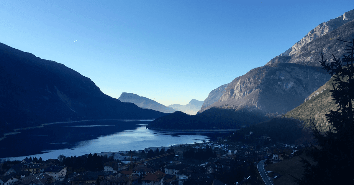 Lake of Molveno, view from Molveno